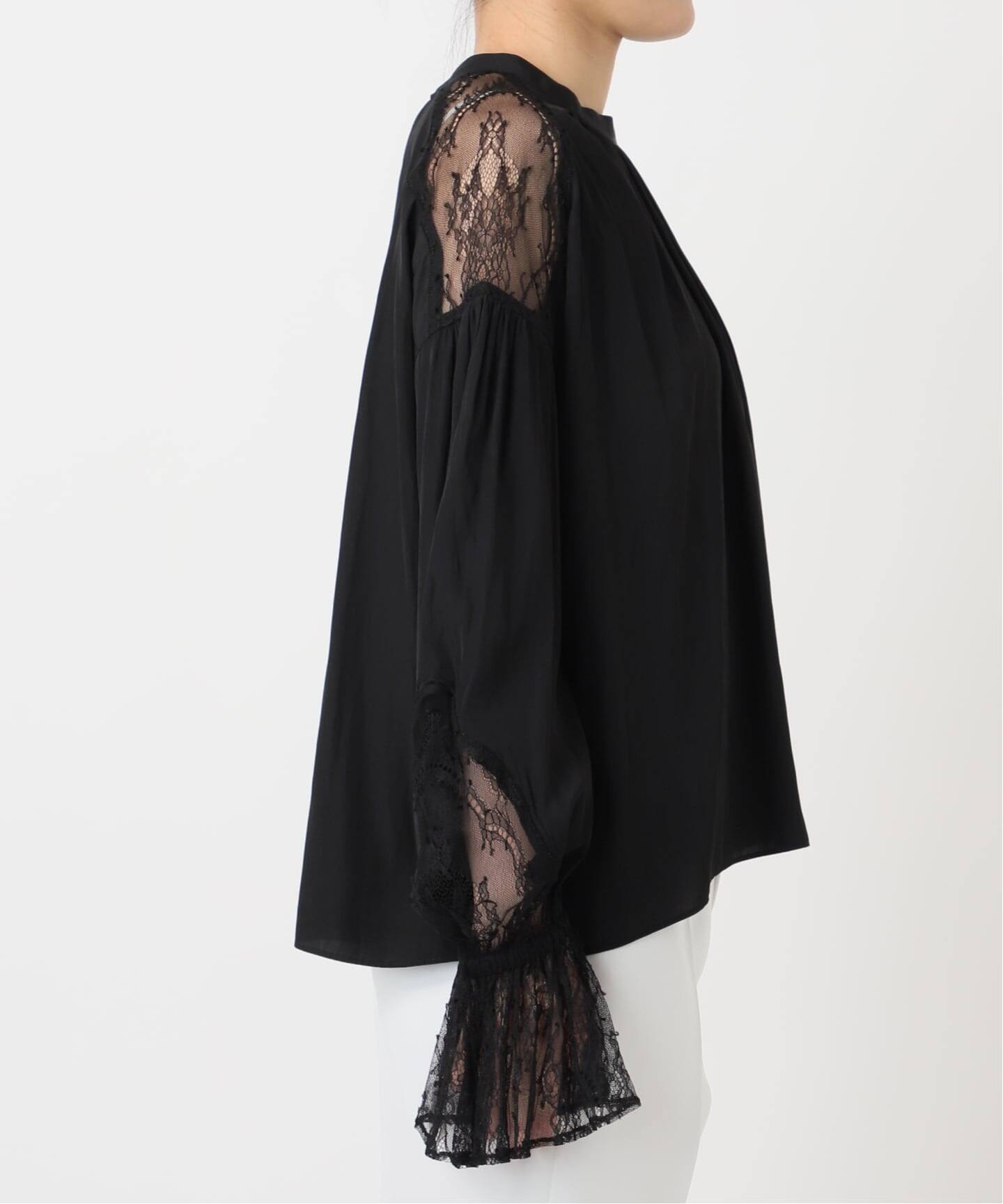 レーストリミングフリルカフスブラウス（シャツ／ブラウス）｜NOBLE