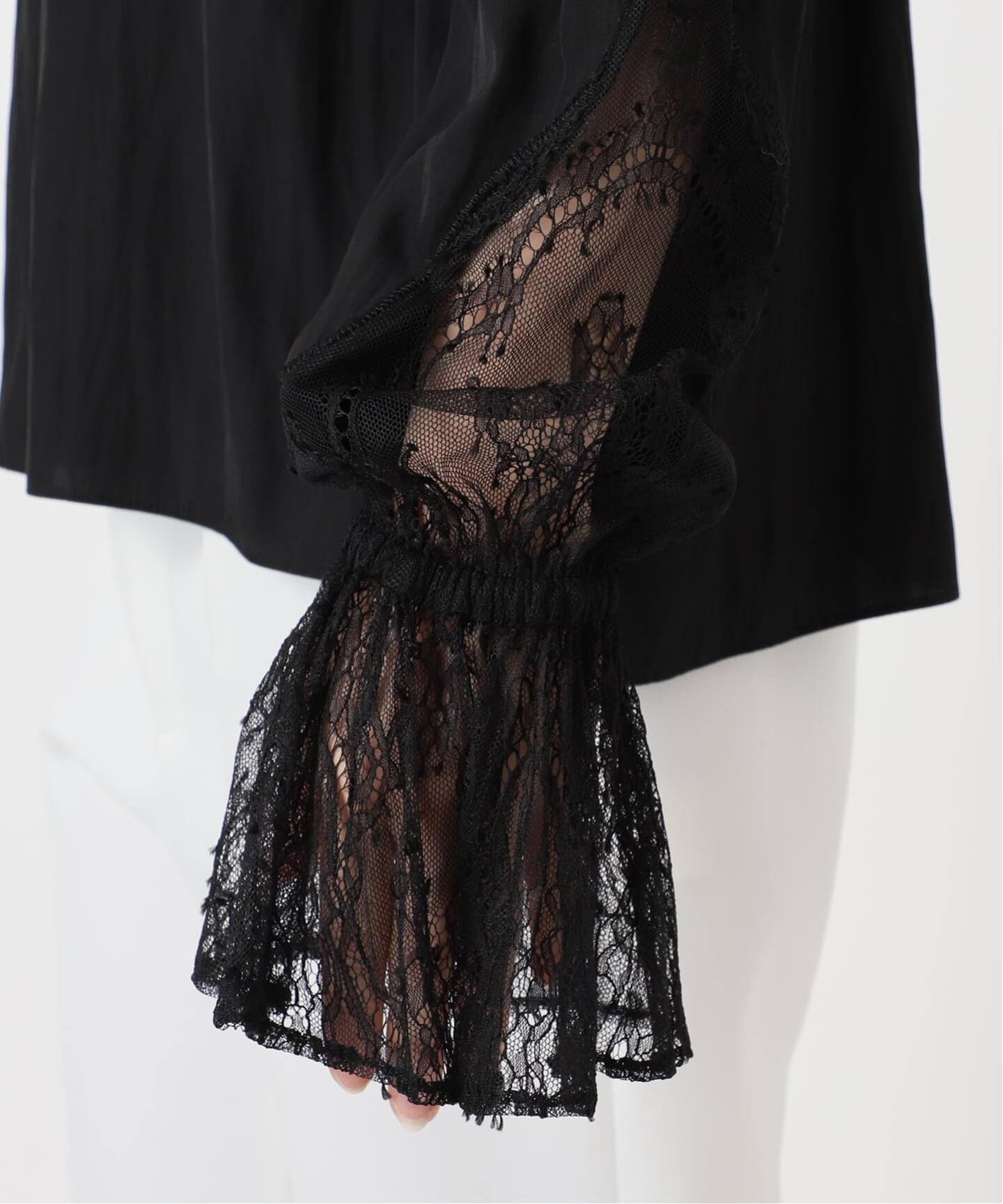 レーストリミングフリルカフスブラウス NOBLE｜レーストリミングフリルカフスブラウス | Rakuten