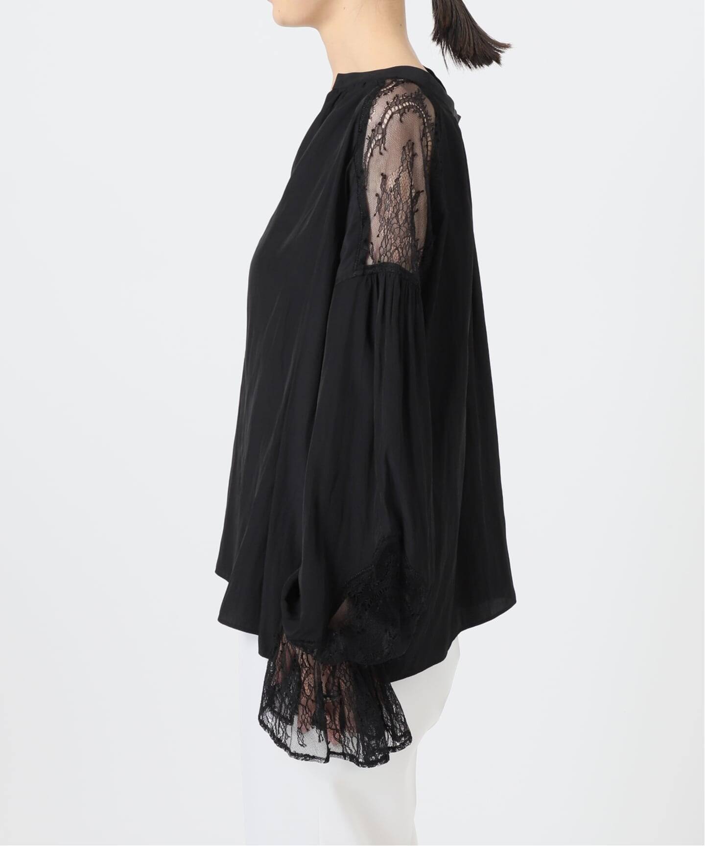 レーストリミングフリルカフスブラウス レーストリミングフリルカフスブラウス（シャツ／ブラウス