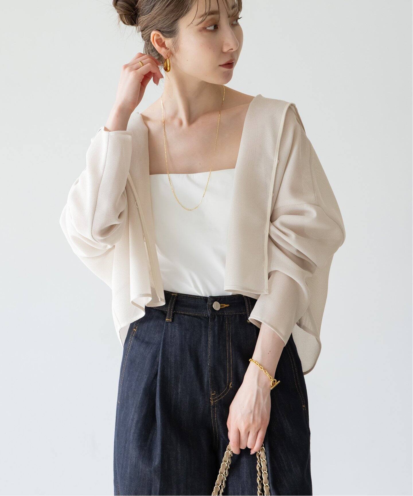 ブリーズメッシュショートフードブラウス（シャツ／ブラウス