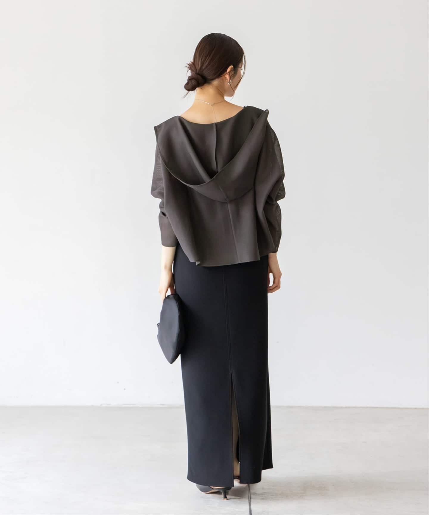 ノーブル　今季完売　ブリーズメッシュショートフードブラウス ブリーズメッシュショートフードブラウス（シャツ／ブラウス