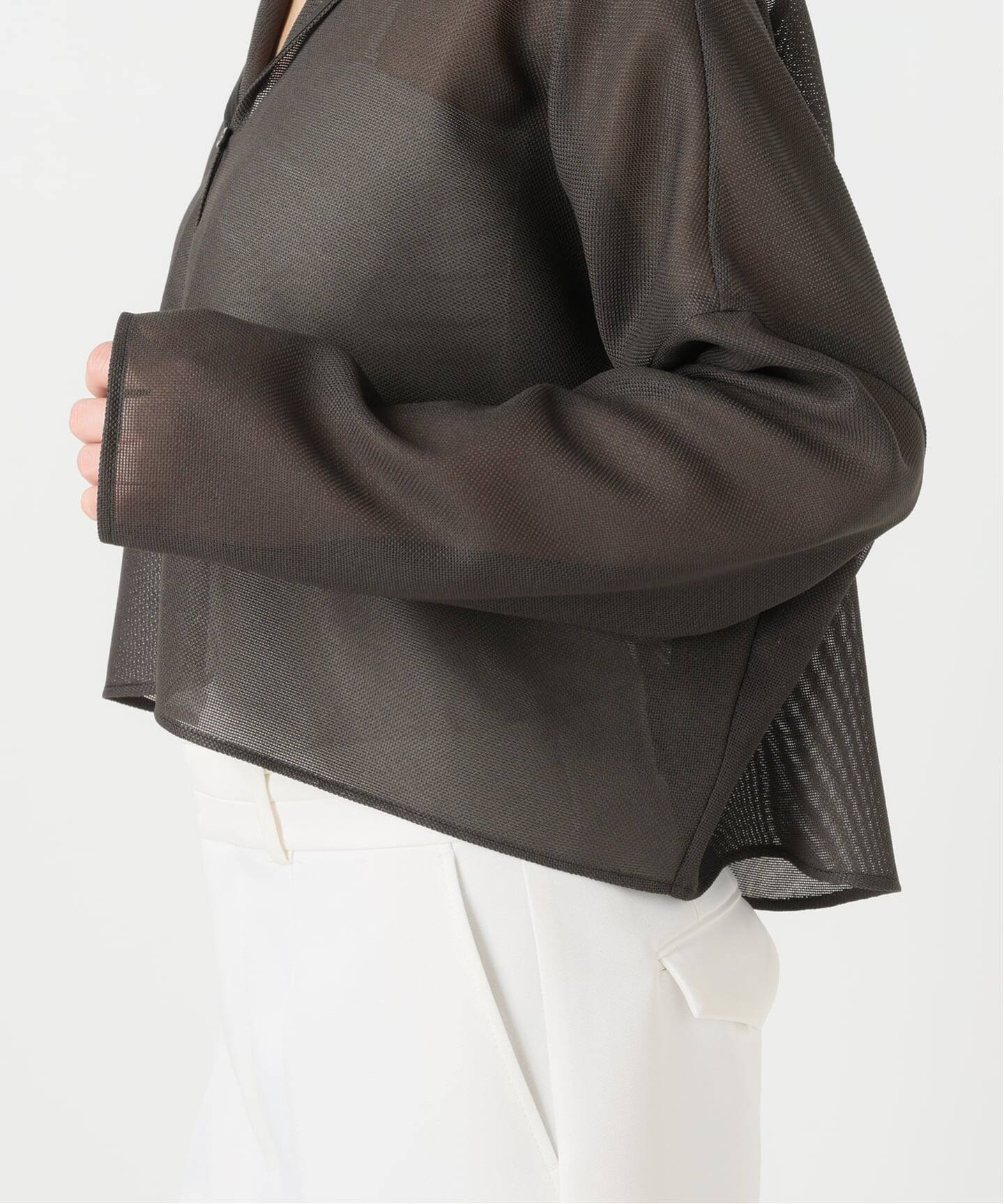 NOBLE ブリーズメッシュショートフードブラウス　ナチュラル ノーブル NOBLE 《追加予約》ブリーズメッシュショートフードブラウス