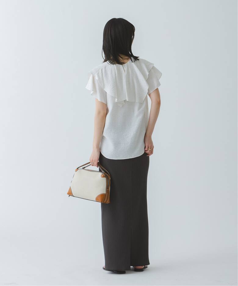 洗える】ファジーリネンスクエアケープブラウス（シャツ／ブラウス 
