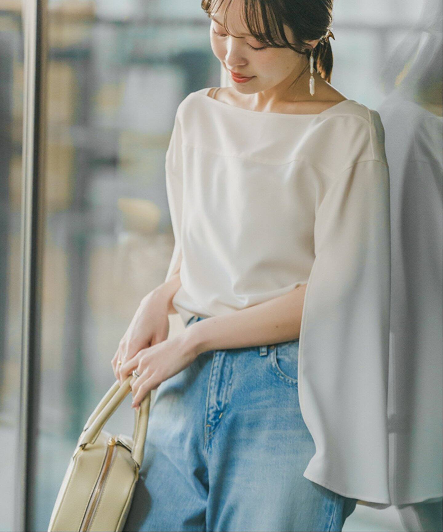 スリットスリーブブラウス（シャツ／ブラウス）｜NOBLE（ノーブル）の  