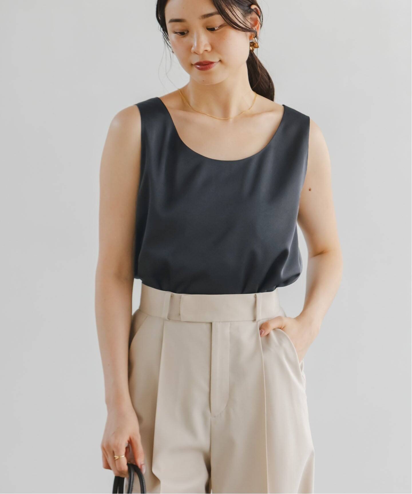 新品未使用　ルナサテンデコルテ2WAYトップス 追加3》【洗える】ルナサテンデコルテ2WAYトップス（シャツ／ブラウス