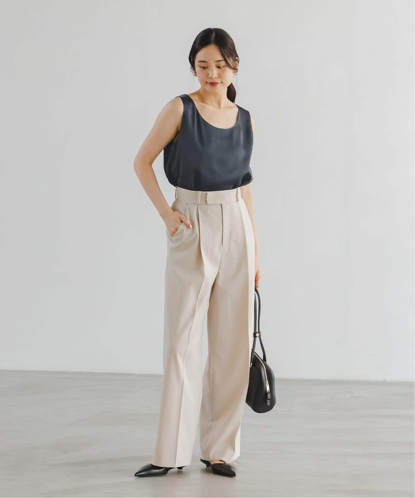 追加3》【洗える】ルナサテンデコルテ2WAYトップス（シャツ／ブラウス