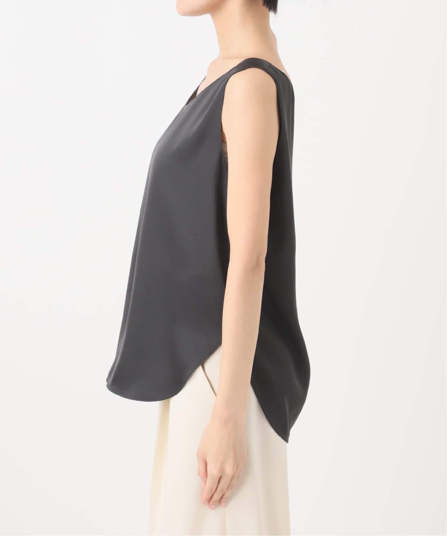 追加3》【洗える】ルナサテンデコルテ2WAYトップス（シャツ