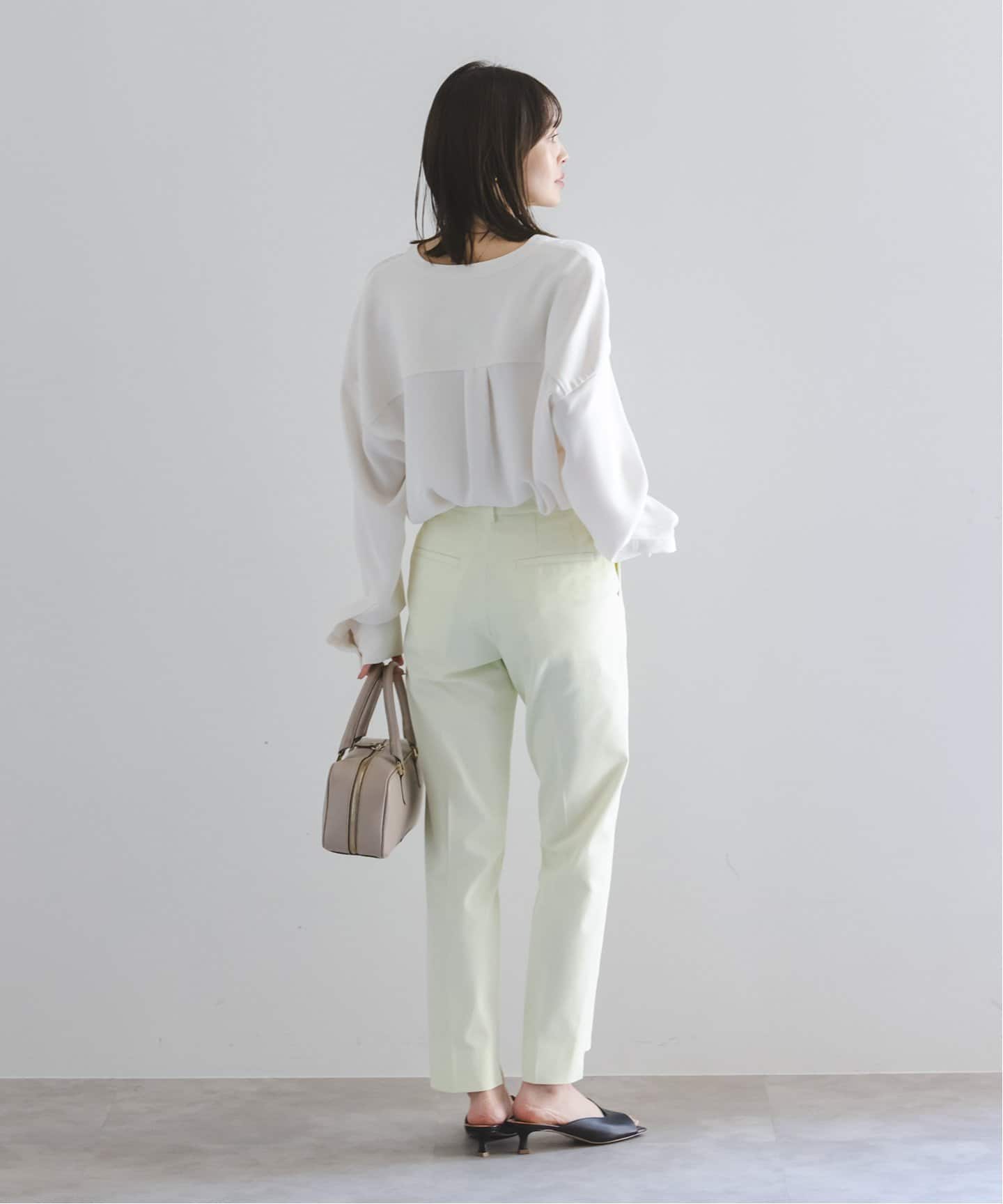 NOBLE◆25ss/ワークディティールドレープシャツ/BEG/25-051-240-1100-1-0/ 追加》ワークディテールドレープシャツ 4（シャツ／ブラウス