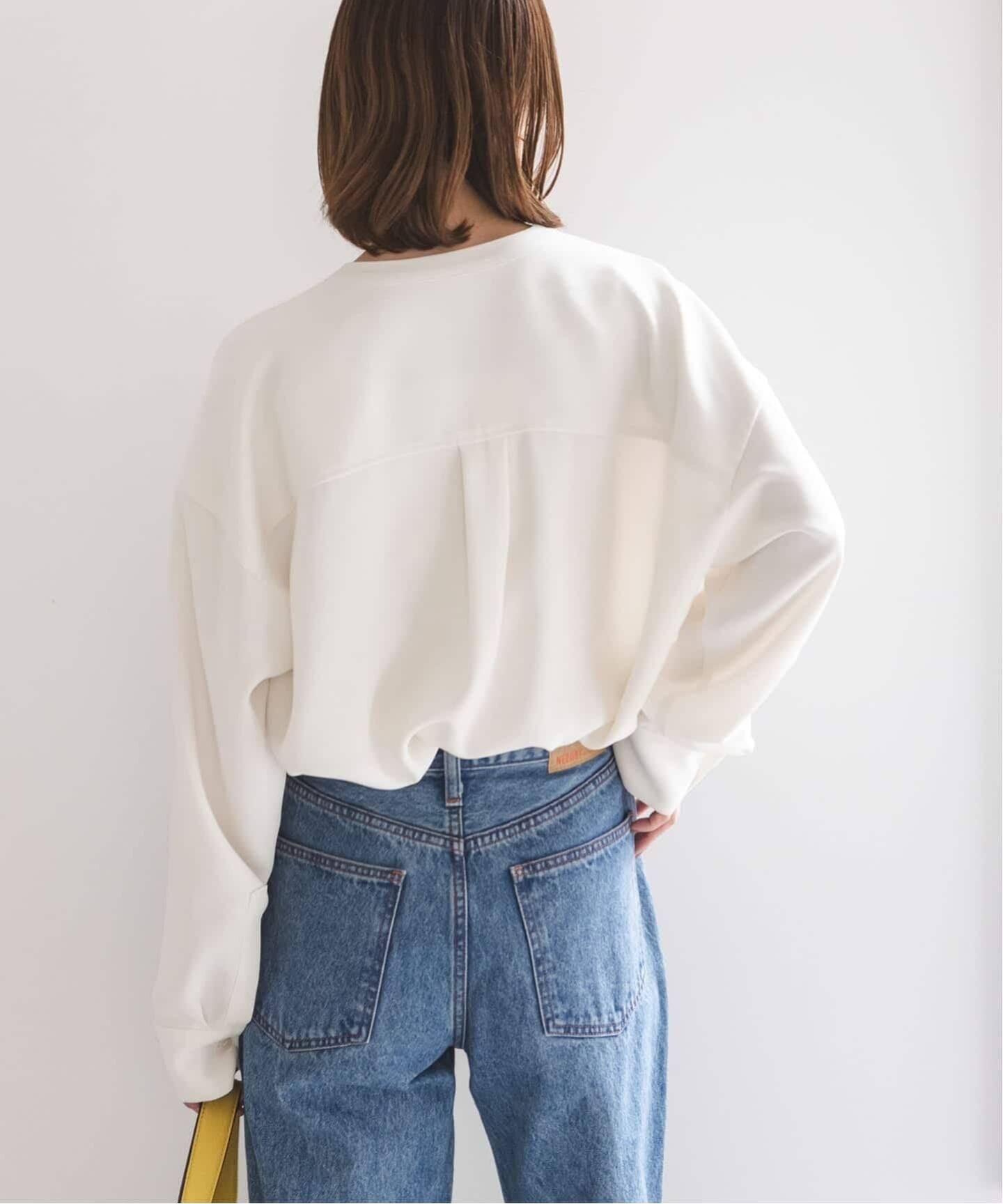 美品　NOBLE ノーブル ワークディテールドレープシャツ ホワイト WEB限定追加》ワークディテールドレープシャツ 5（シャツ