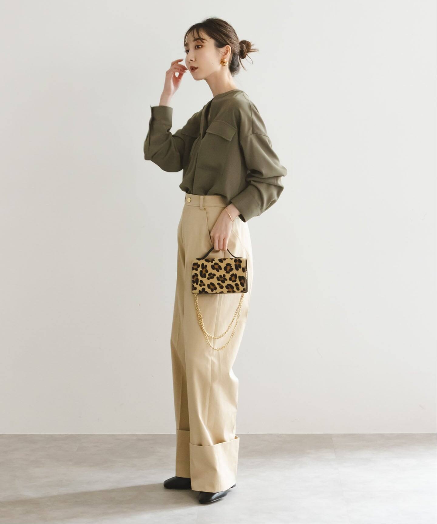 追加》ワークディテールドレープシャツ（シャツ／ブラウス）｜NOBLE