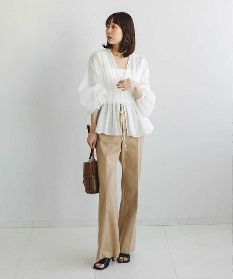 追加》【洗える】シアー楊柳ギャザーブラウス 2（シャツ／ブラウス  