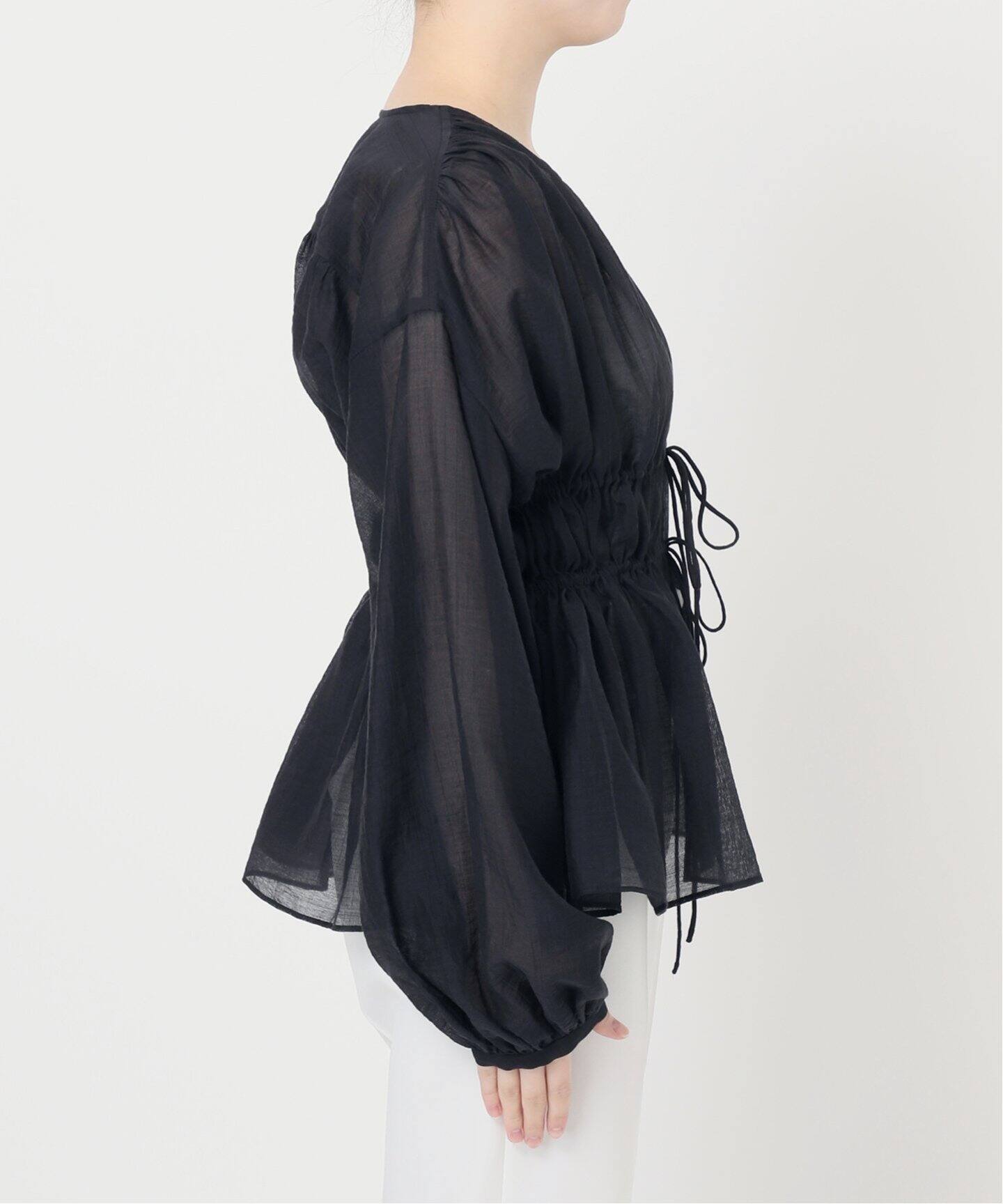 追加》【洗える】シアー楊柳ギャザーブラウス 2（シャツ