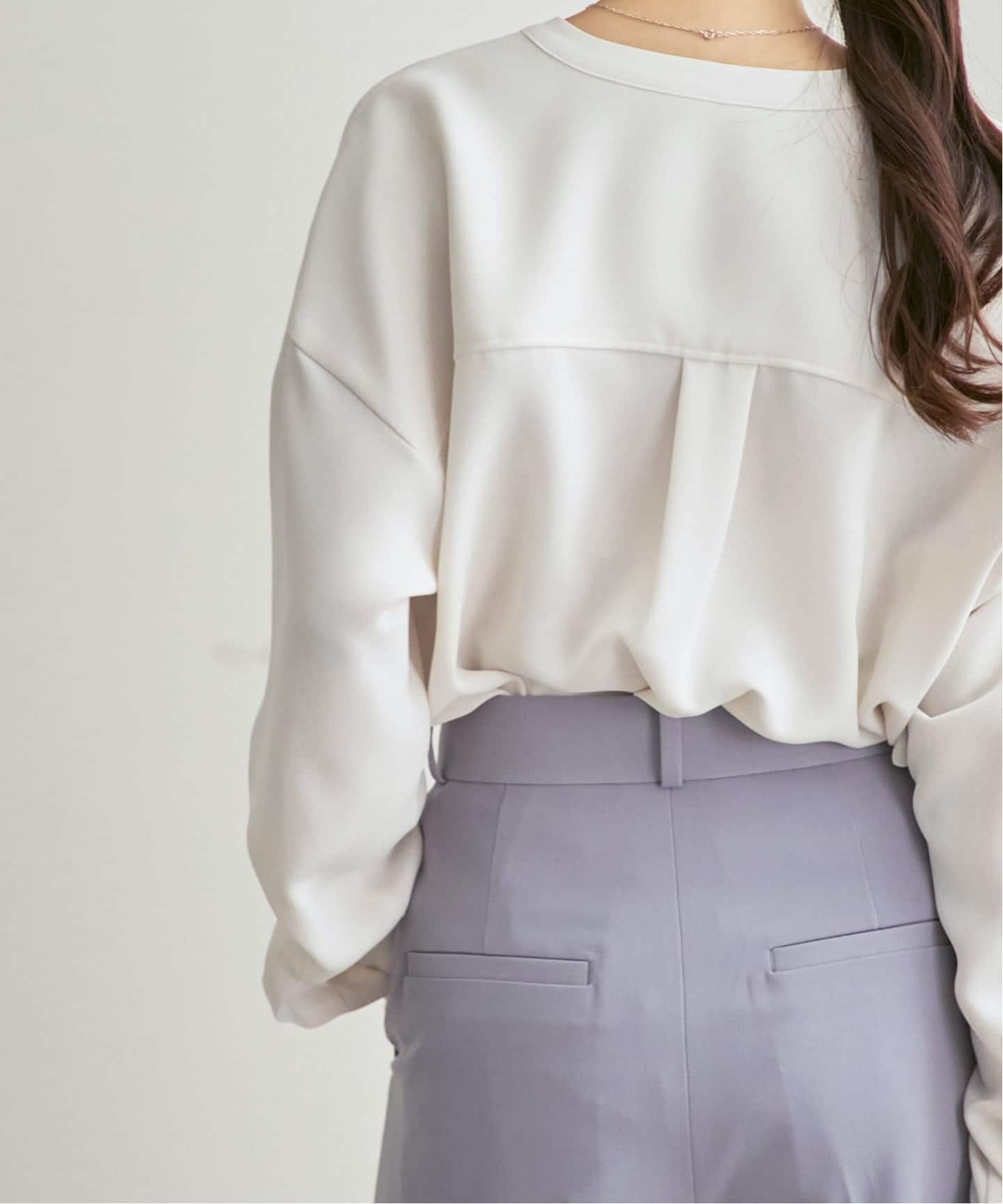 追加予約・WEB限定カラー》ワークディテールドレープシャツ（シャツ