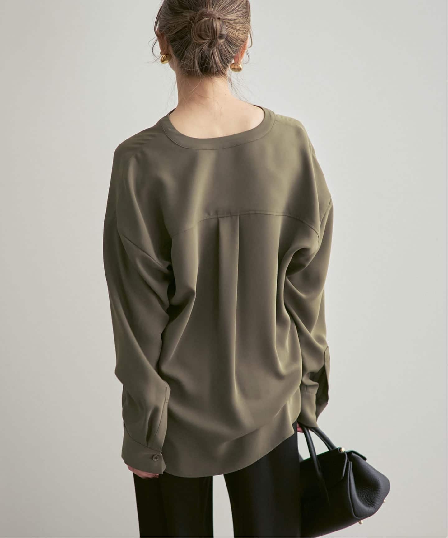 追加予約・WEB限定カラー》ワークディテールドレープシャツ（シャツ