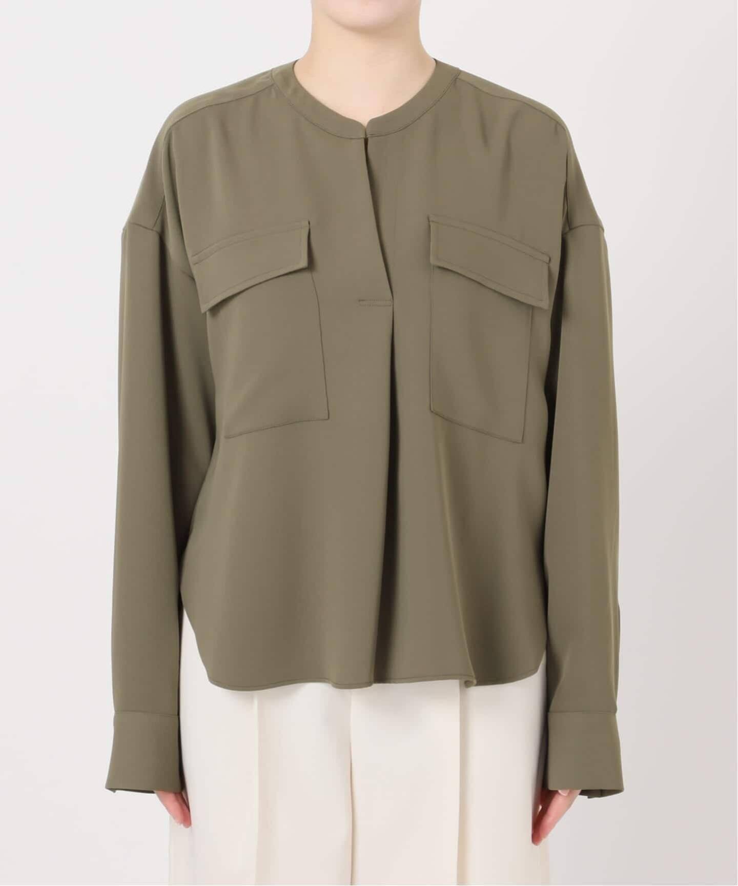 追加予約・WEB限定カラー》ワークディテールドレープシャツ（シャツ