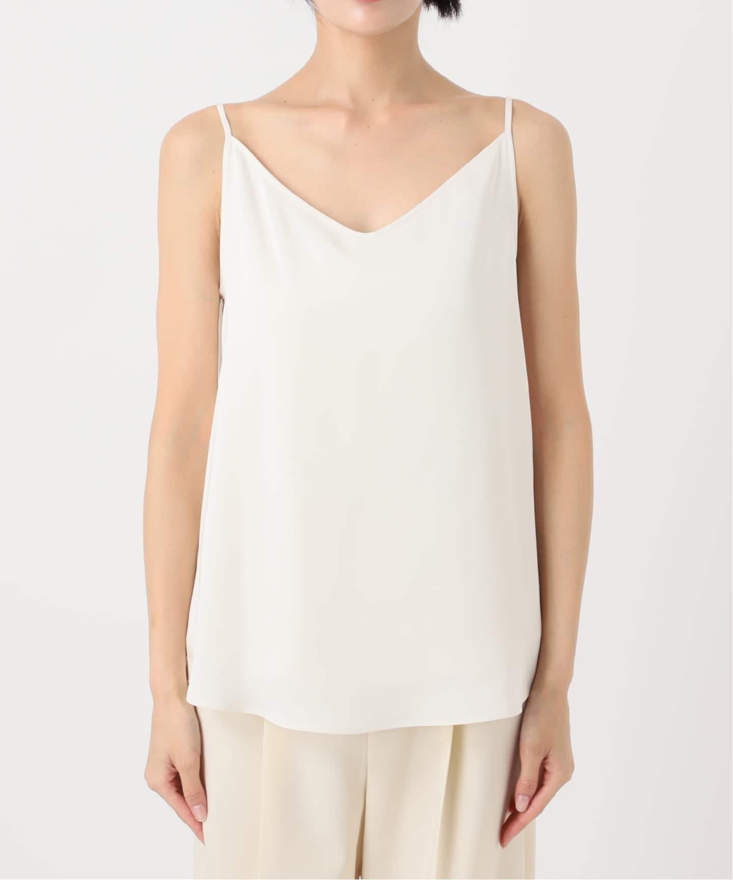 NOBLE メルティサテン2WAYキャミ　ホワイト 追加》メルティサテン2WAYキャミ（キャミソール）｜NOBLE（ノーブル
