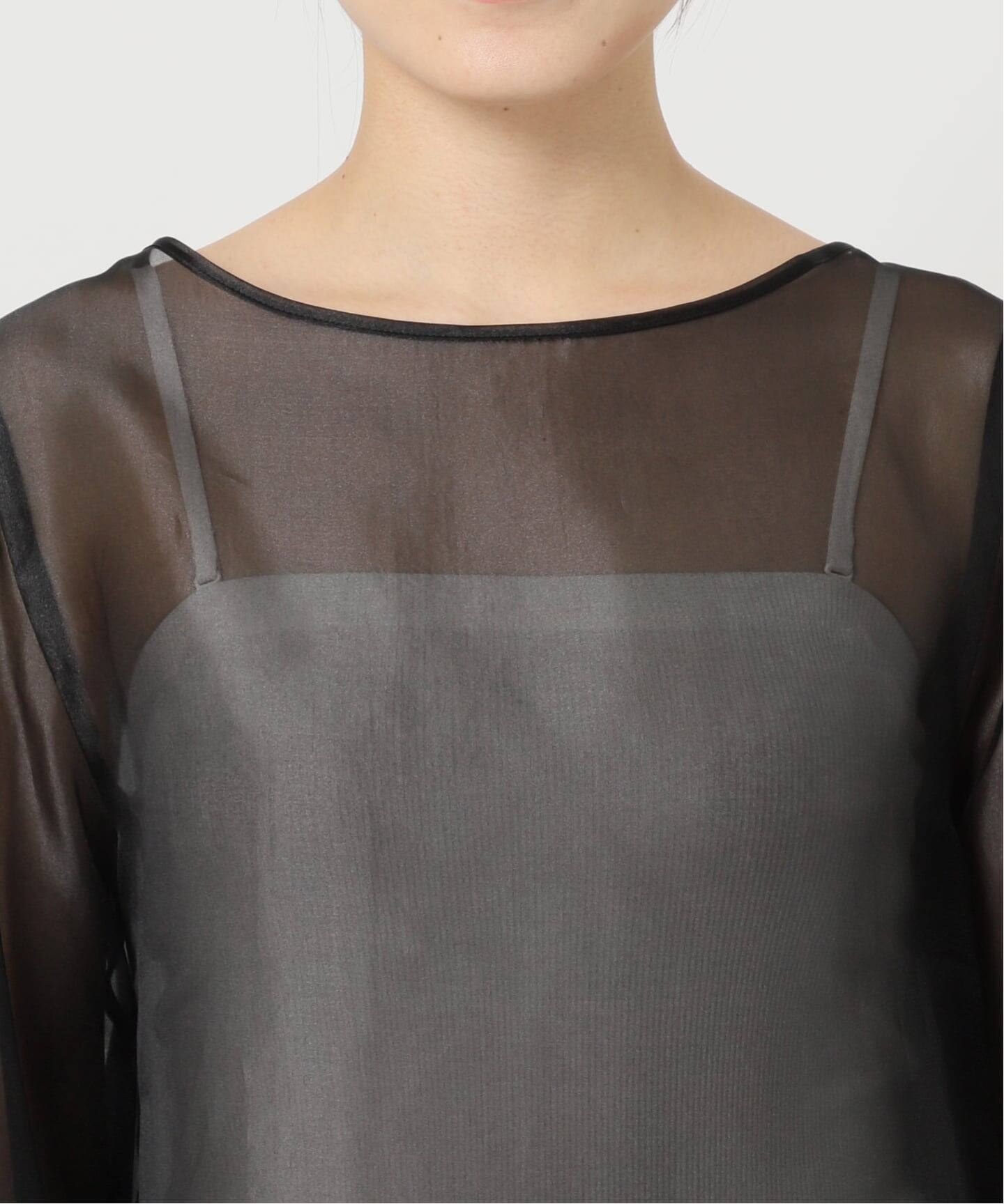 追加》パールシアープリーツカフスブラウス（シャツ／ブラウス