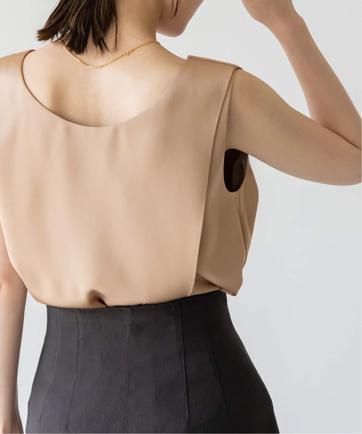 洗える】ルナサテンレイヤードブラウス（シャツ／ブラウス）｜NOBLE