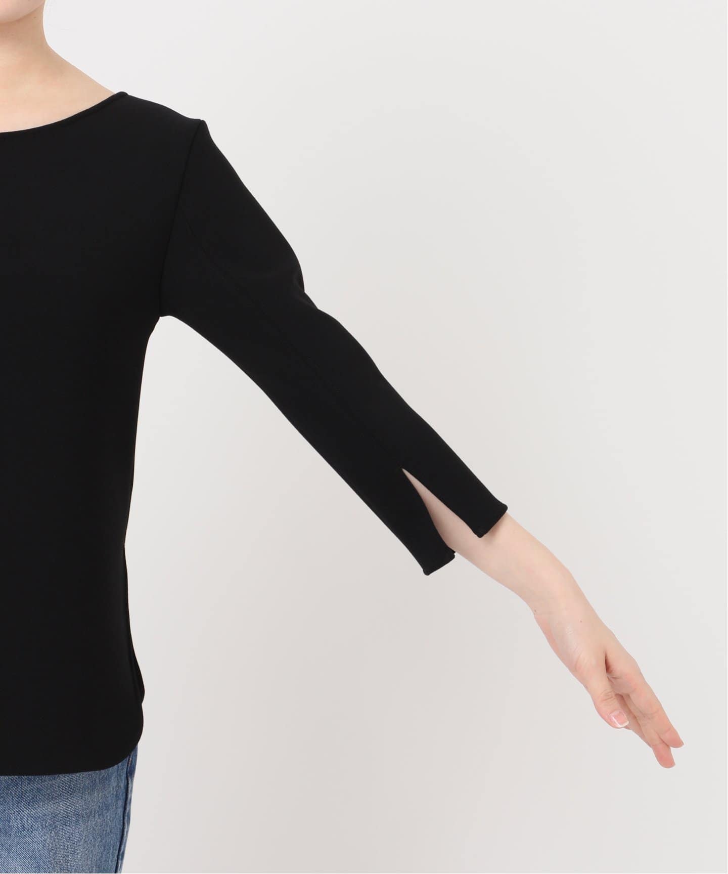 追加2》ニットライクジョーゼット2wayブラウス（シャツ