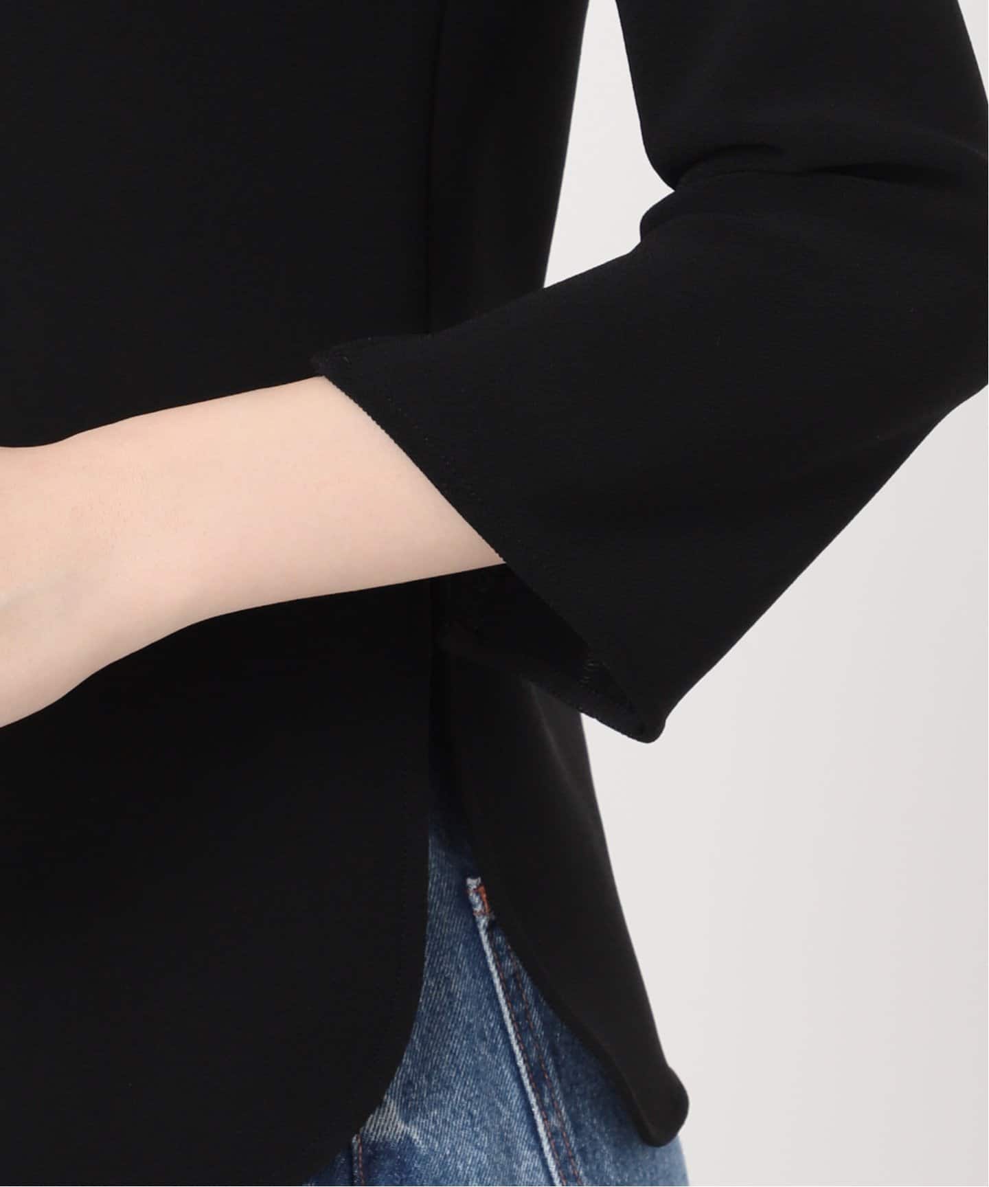 追加2》ニットライクジョーゼット2wayブラウス（シャツ