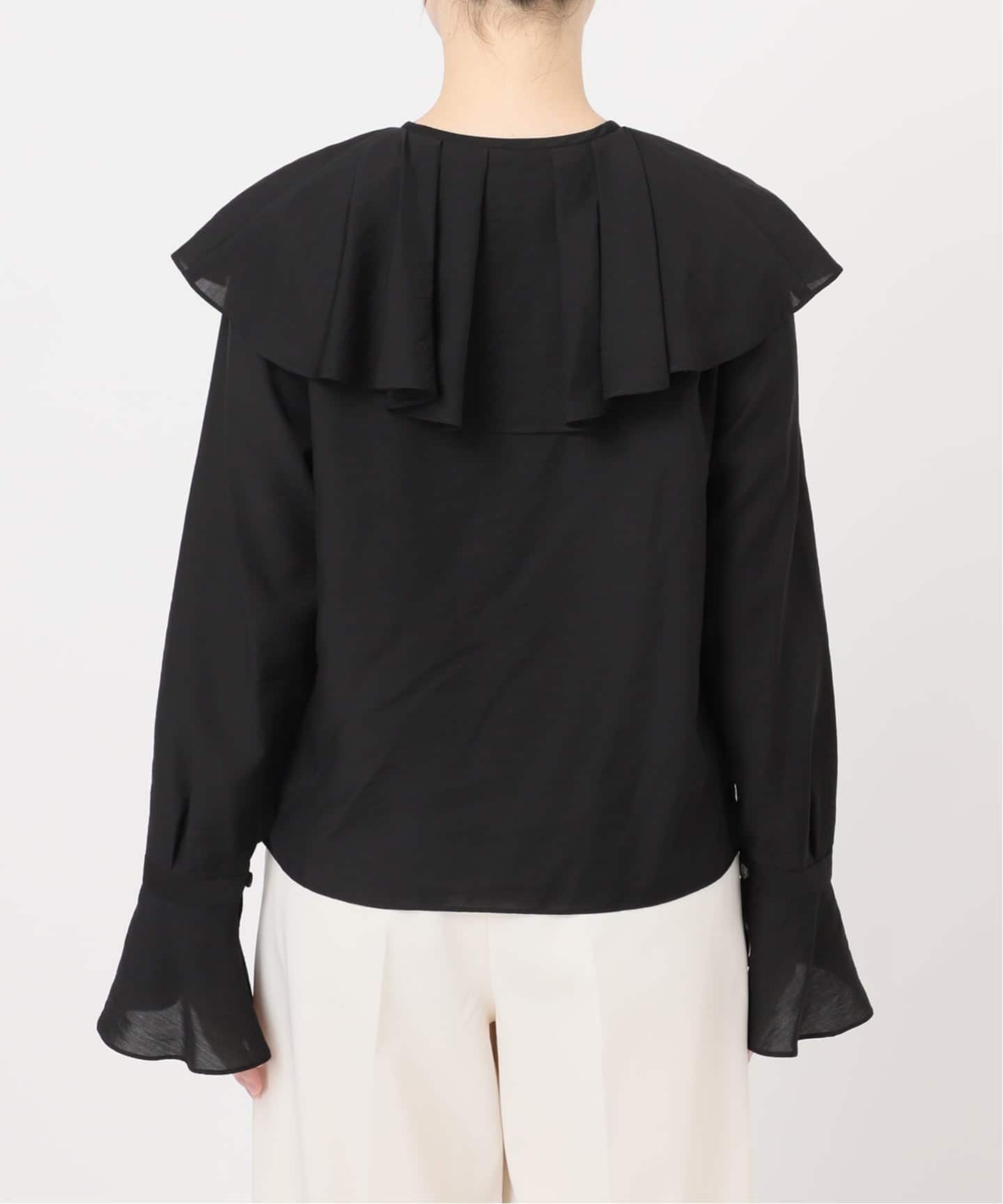 追加》ブライトシアーフリルブラウス（シャツ／ブラウス）｜NOBLE