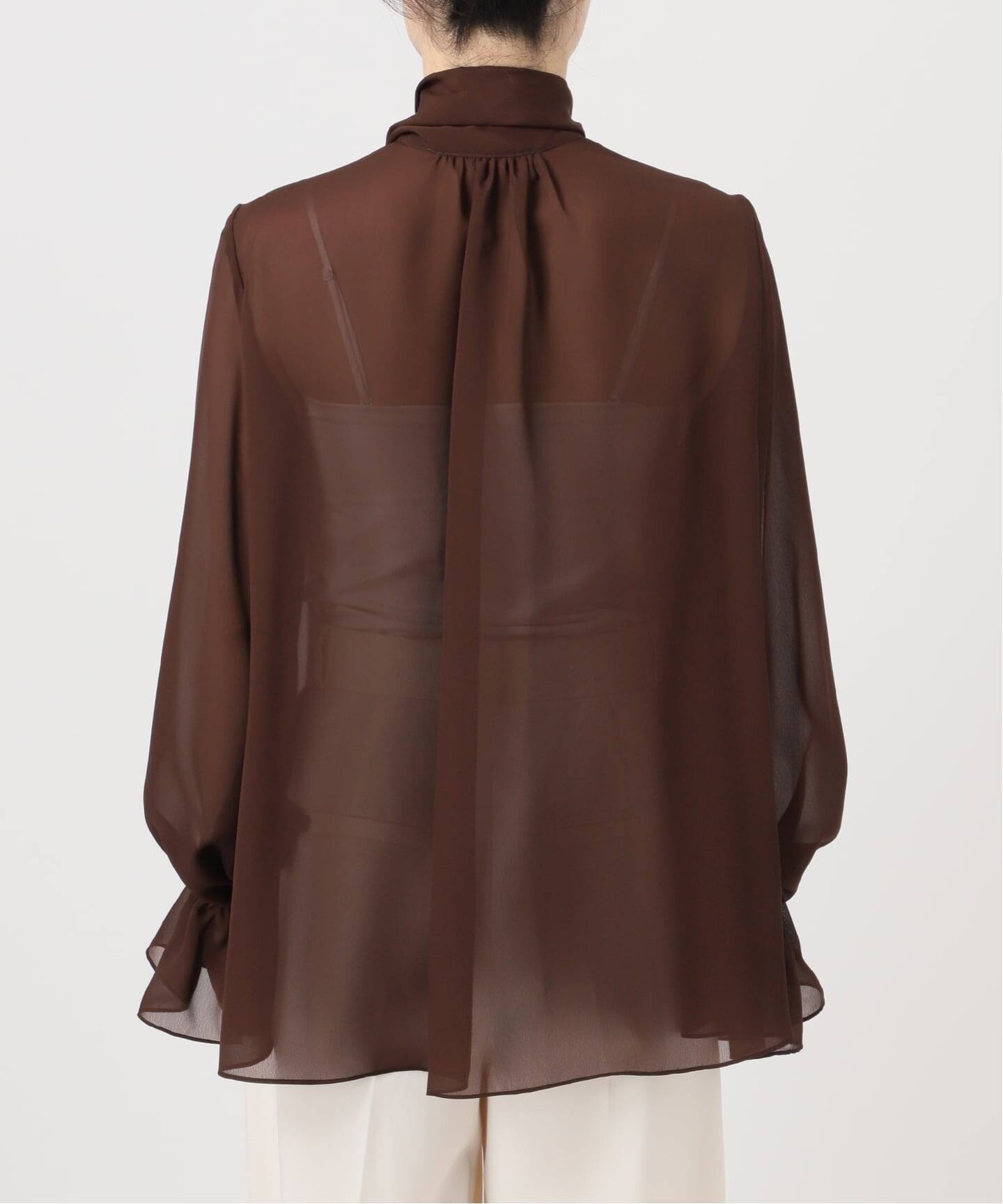 【新品タグ付き】シルキークロスボータイブラウス ブラウン シフォン リボン付き 楽天市場】【SALE／30%OFF】シルキークロス ボウタイブラウス Ballsey