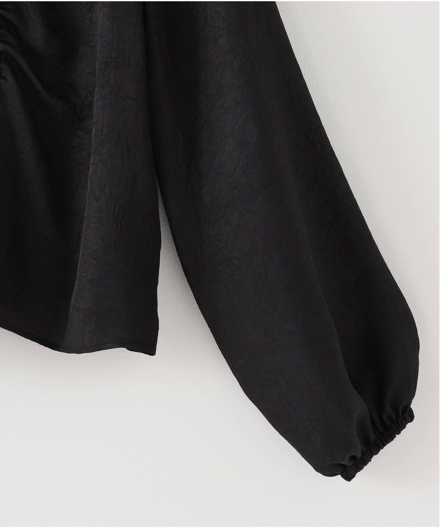 美品　25SS noble ノーブル　ラスタークリースツイルパフブラウス ラスタークリースツイルパフブラウス（シャツ／ブラウス