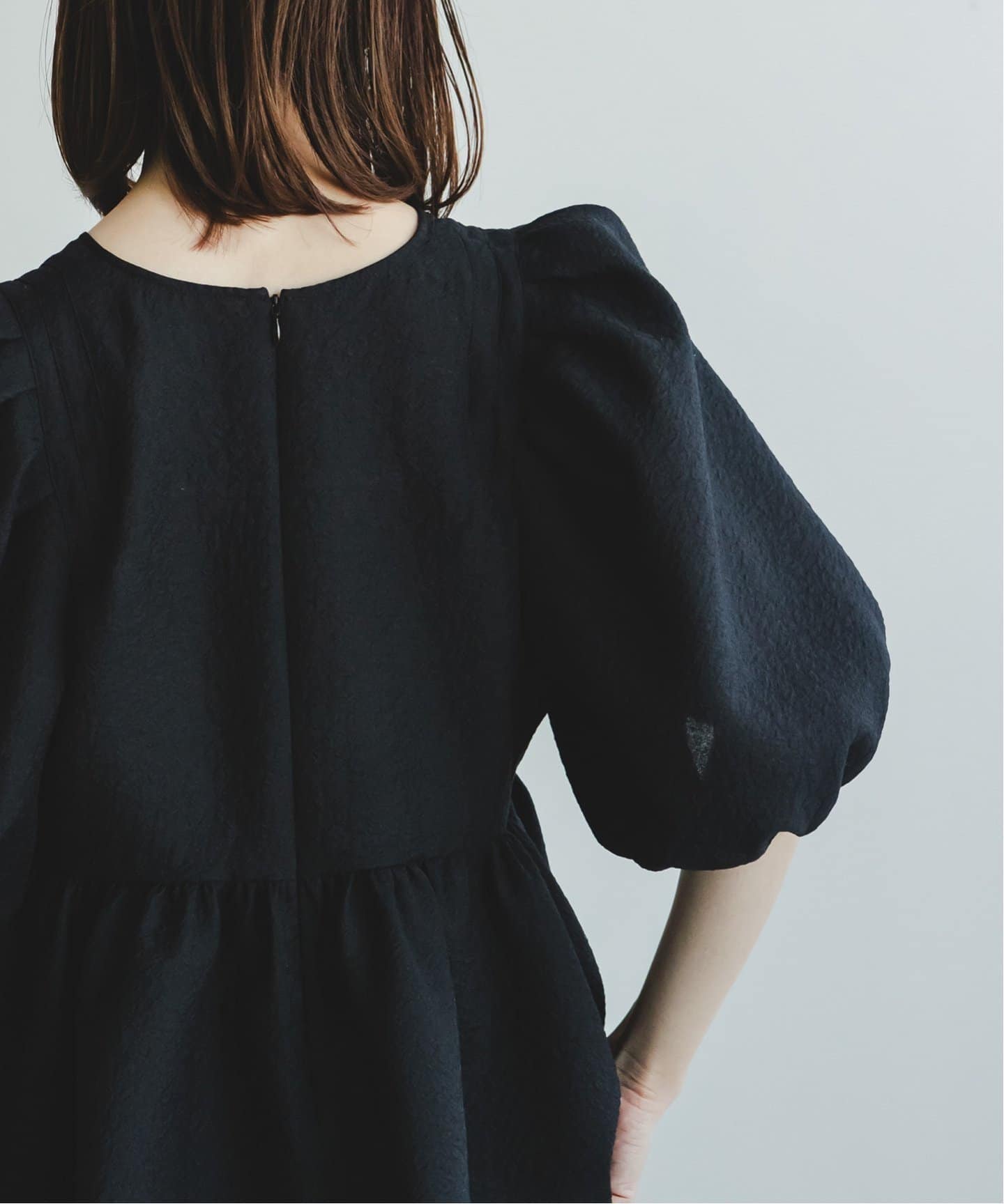 追加》【洗える】シアーノイズジャガードブラウス（シャツ／ブラウス