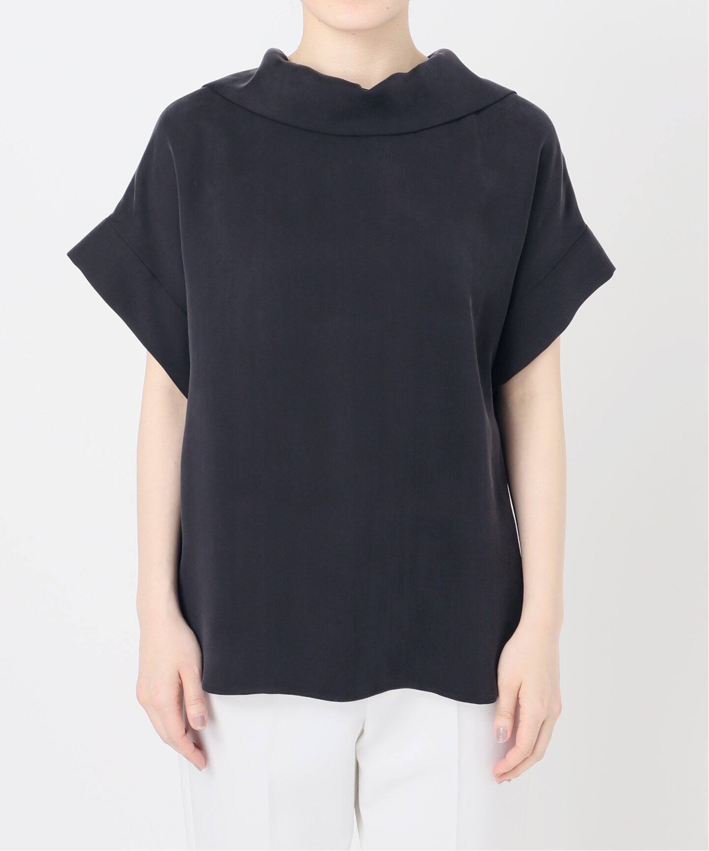 2WAYワイドカラーヘビーキュプラブラウス（シャツ／ブラウス）｜NOBLE