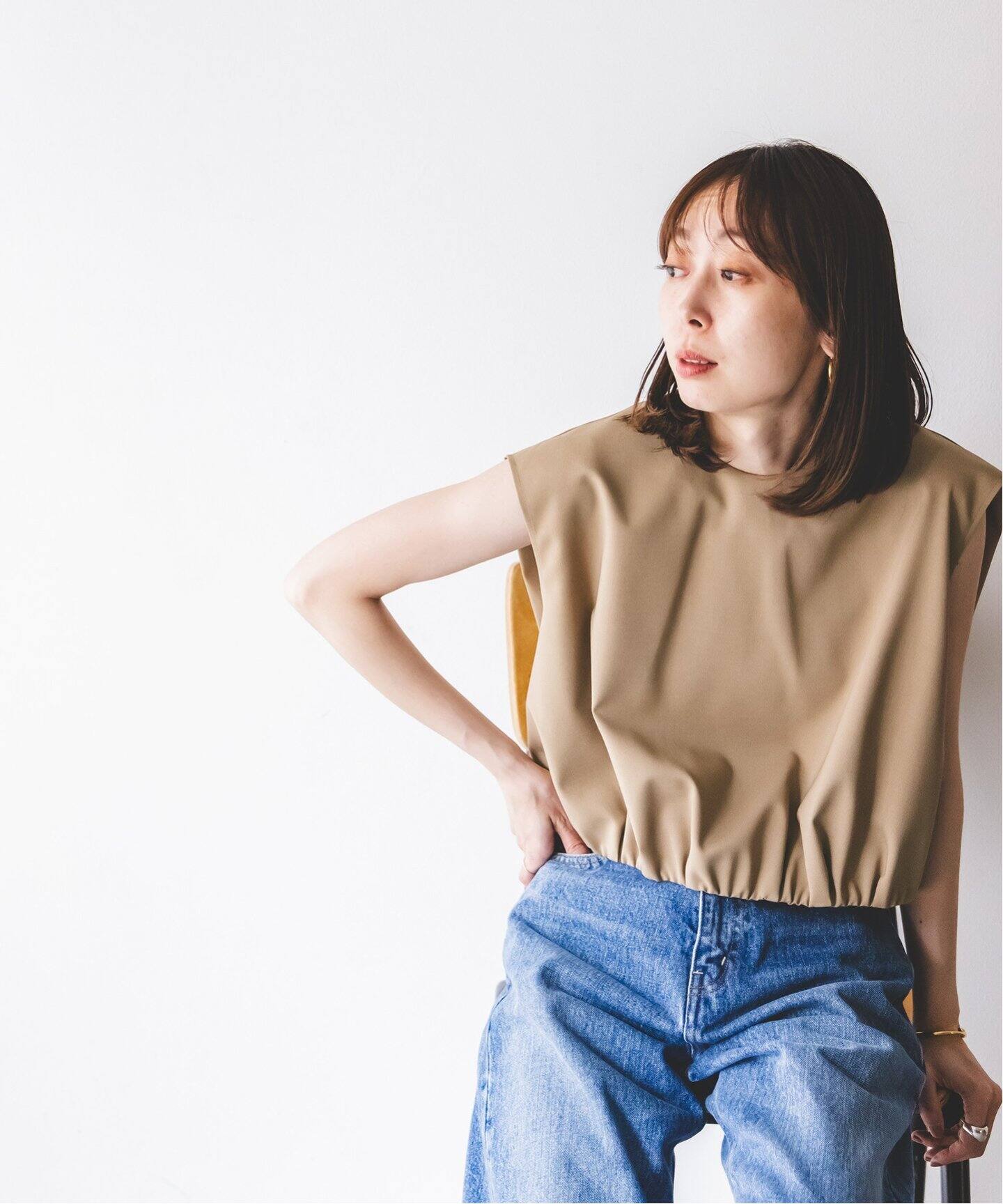 洗える】エステルツイルショートレングスブラウス（シャツ