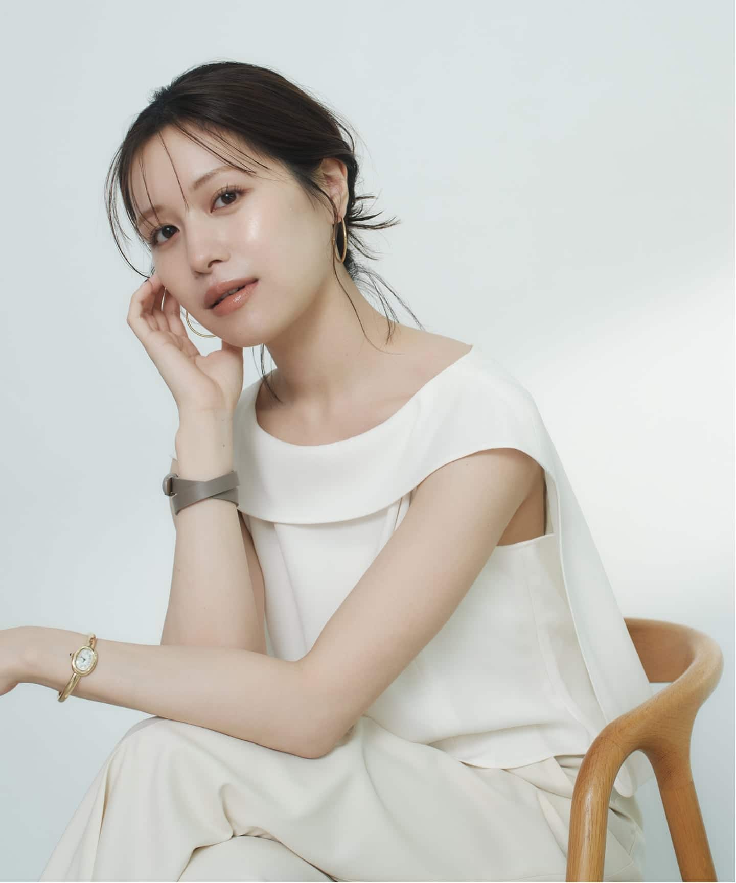 【NOBLE×L’AUBE BLANC】バルーンケープブラウス NOBLE｜《WEB限定追加》【洗える】バルーンケープブラウス