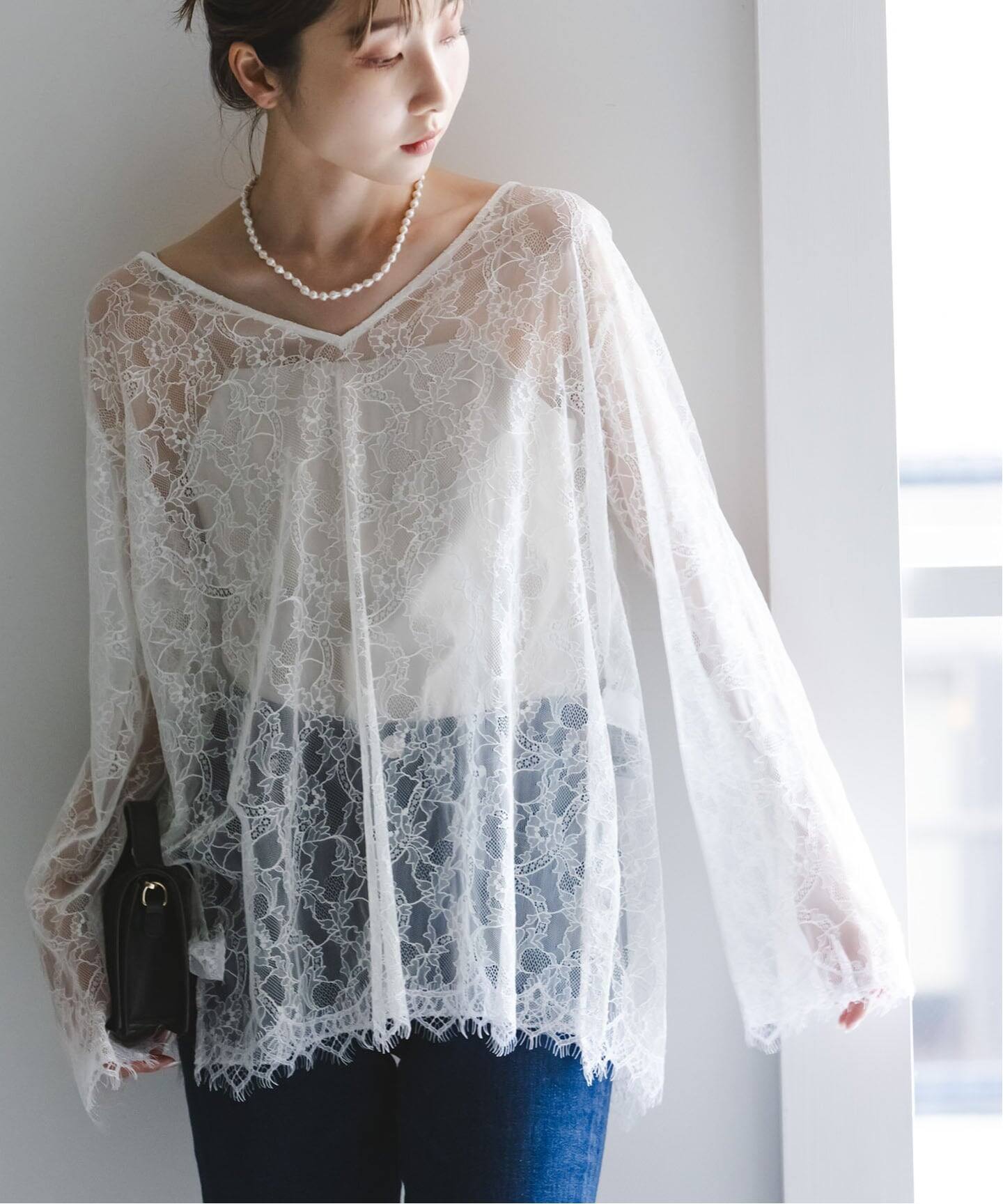サラサシアーレースブラウス（シャツ／ブラウス）｜NOBLE（ノーブル