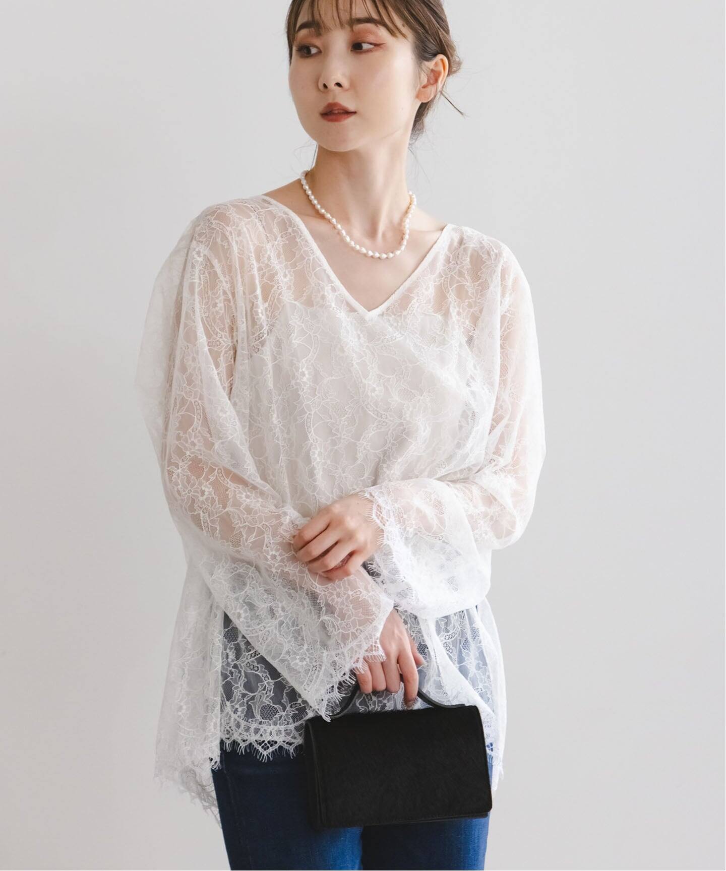 サラサシアーレースブラウス（シャツ／ブラウス）｜NOBLE（ノーブル