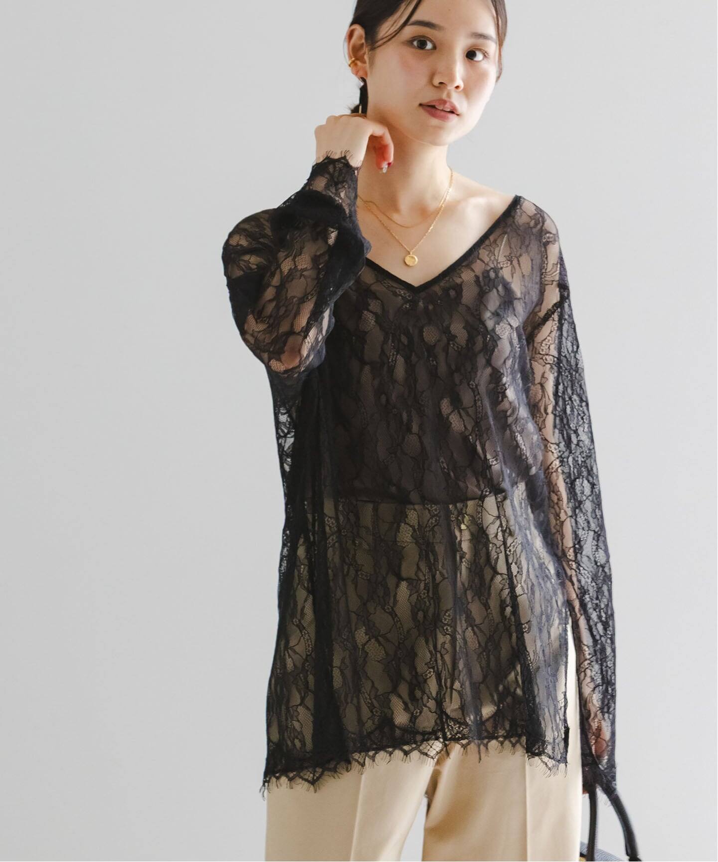 追加予約》サラサシアーレースブラウス（シャツ／ブラウス）｜NOBLE