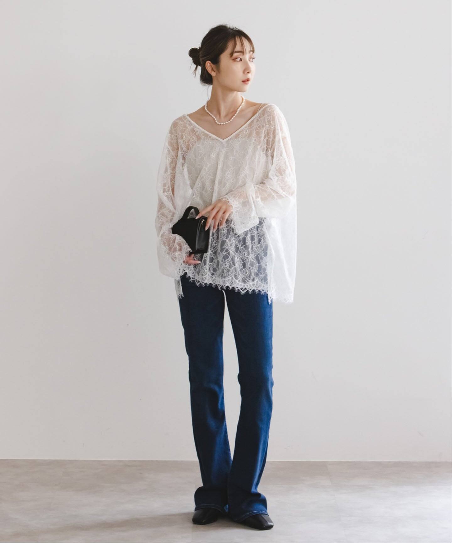 追加予約》サラサシアーレースブラウス（シャツ／ブラウス）｜NOBLE