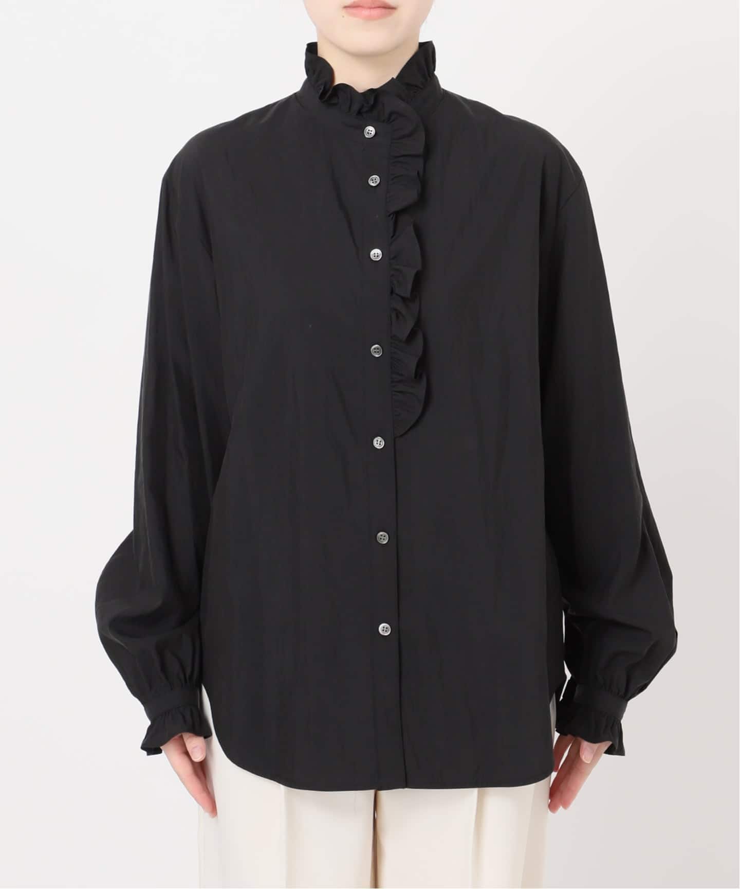 フリルディテールブラウス フリルディテールブラウス - ライトブルー - レディース | H\u0026M JP