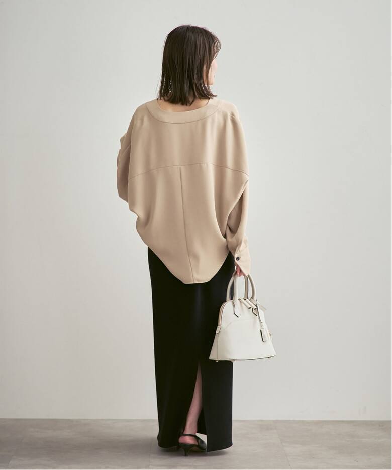 追加・WEB限定カラー》エステルダブルクロスカーデブラウス（シャツ 