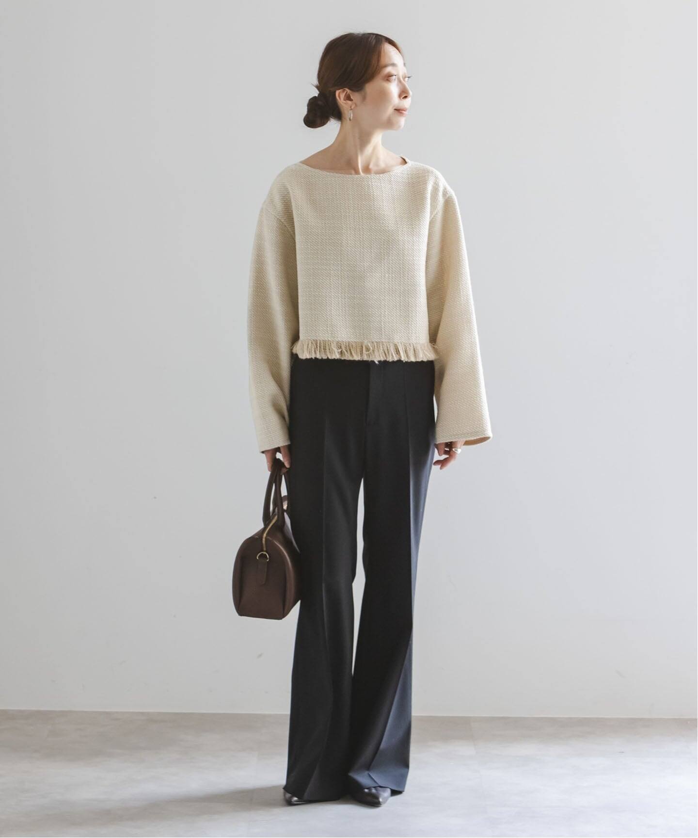 追加》ツイードショートトップス（シャツ／ブラウス）｜NOBLE