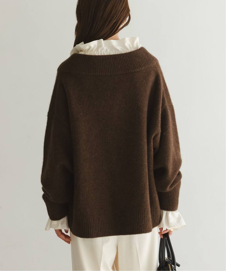 2WAYストリングスラッフルロングスリーブブラウス（シャツ／ブラウス 