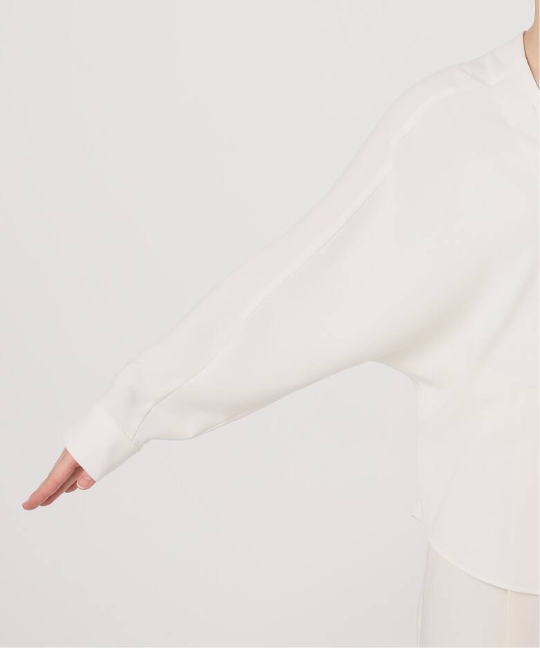 Vネックオープンブラウス（シャツ／ブラウス）｜NOBLE（ノーブル）の  