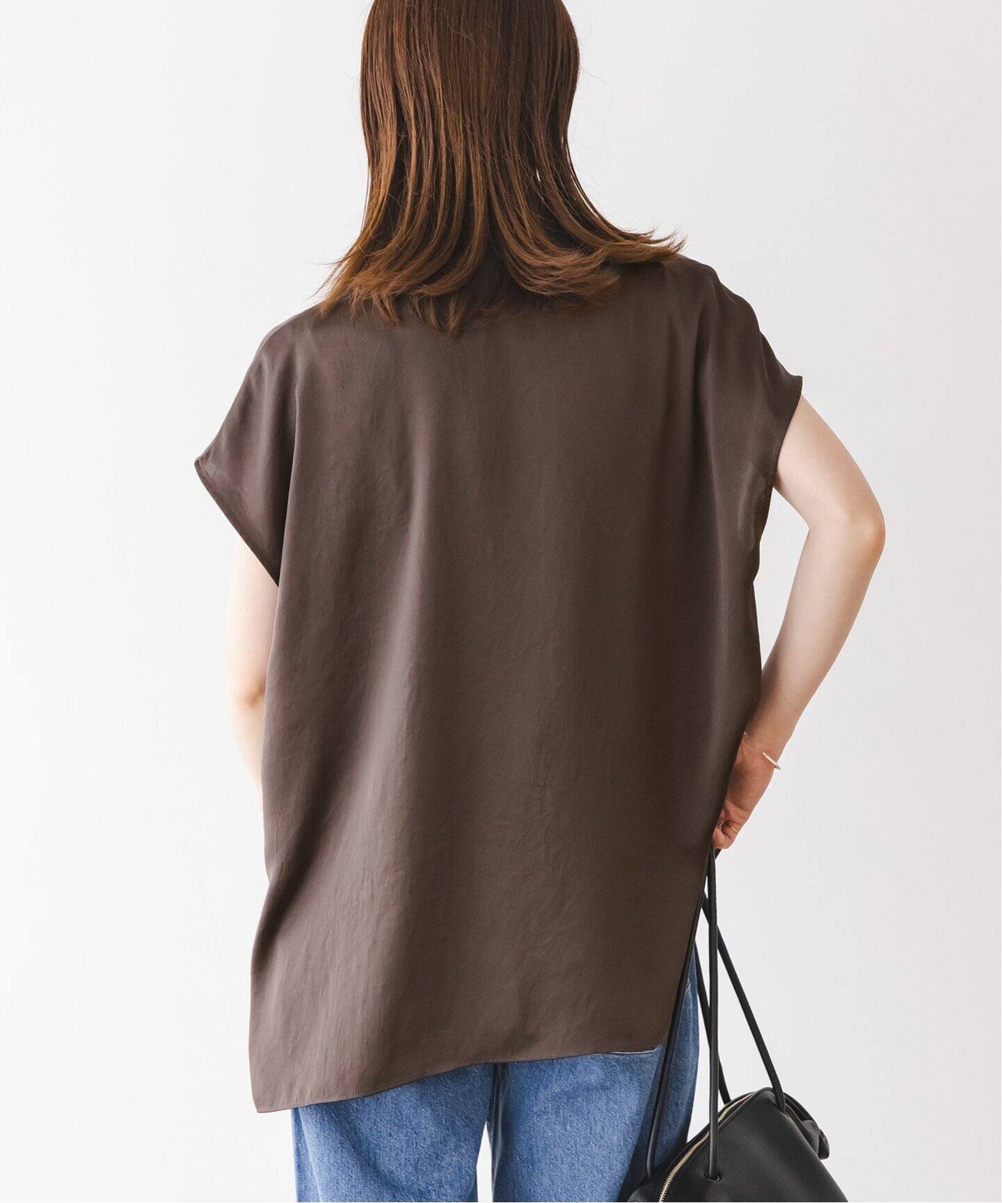 洗える】ミューズサテンボウタイブラウス（シャツ／ブラウス