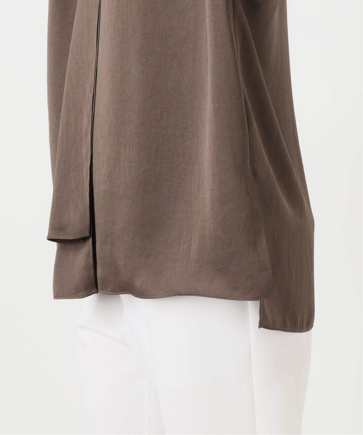 ミューズサテンボウタイブラウス　ノーブル 洗える】ミューズサテンボウタイブラウス（シャツ／ブラウス