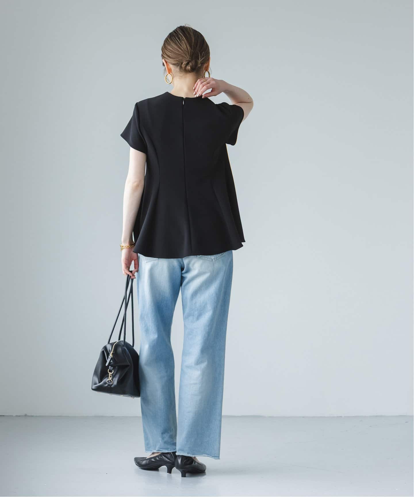 ノーブル コンフォートジャージーライクペプラムブラウス ノーブル NOBLE 《予約》コンフォートジャージーライクペプラム