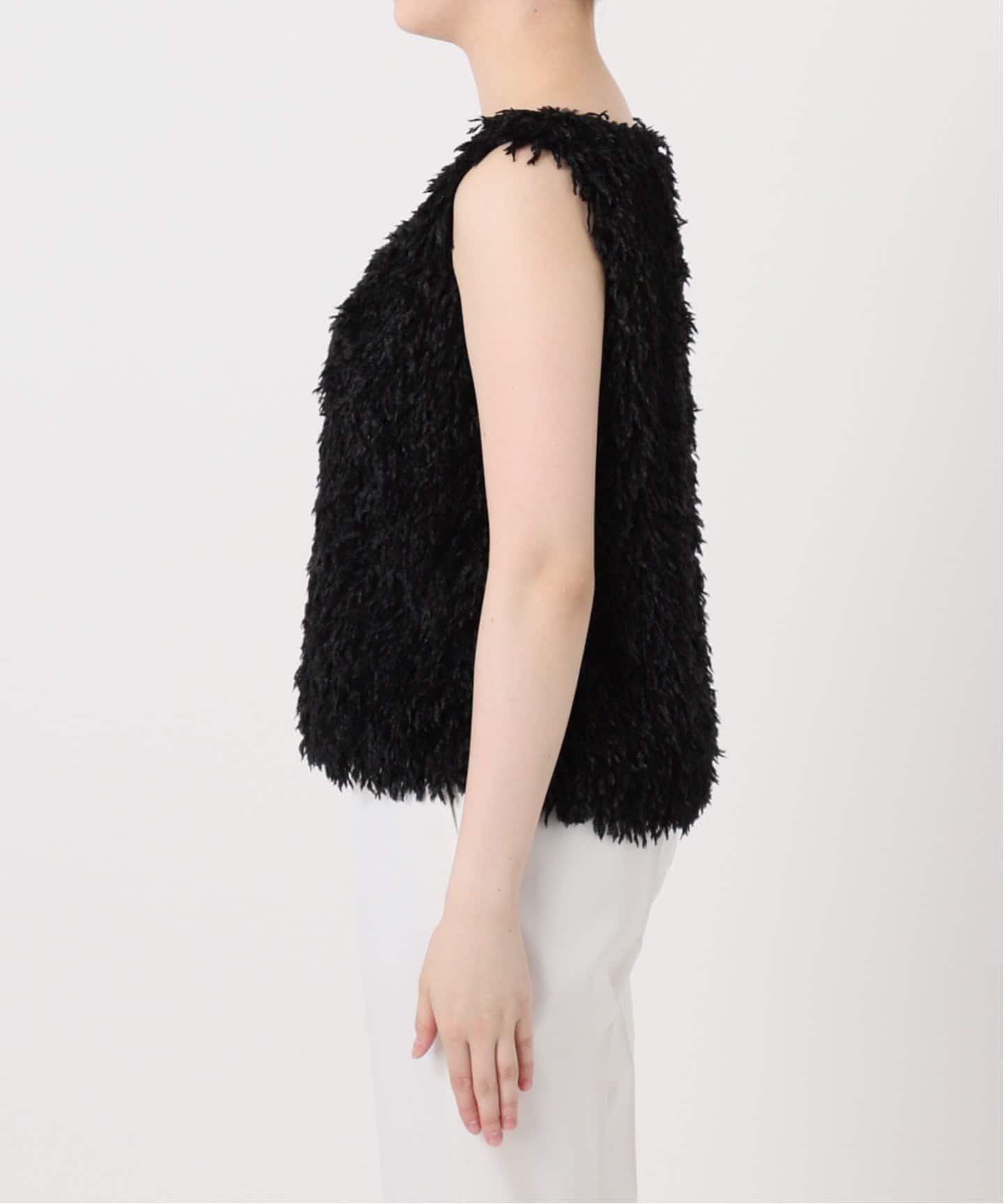 追加》【洗える】フェザーヤーンタンクトッププルオーバー（シャツ