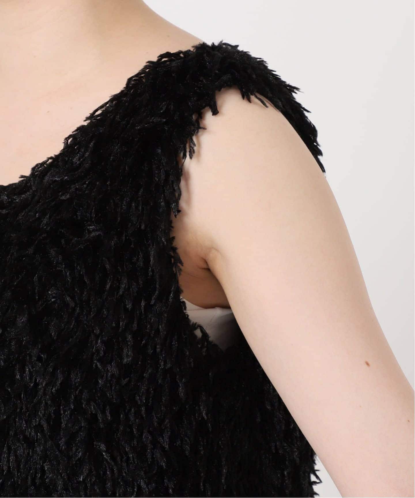 追加》【洗える】フェザーヤーンタンクトッププルオーバー（シャツ