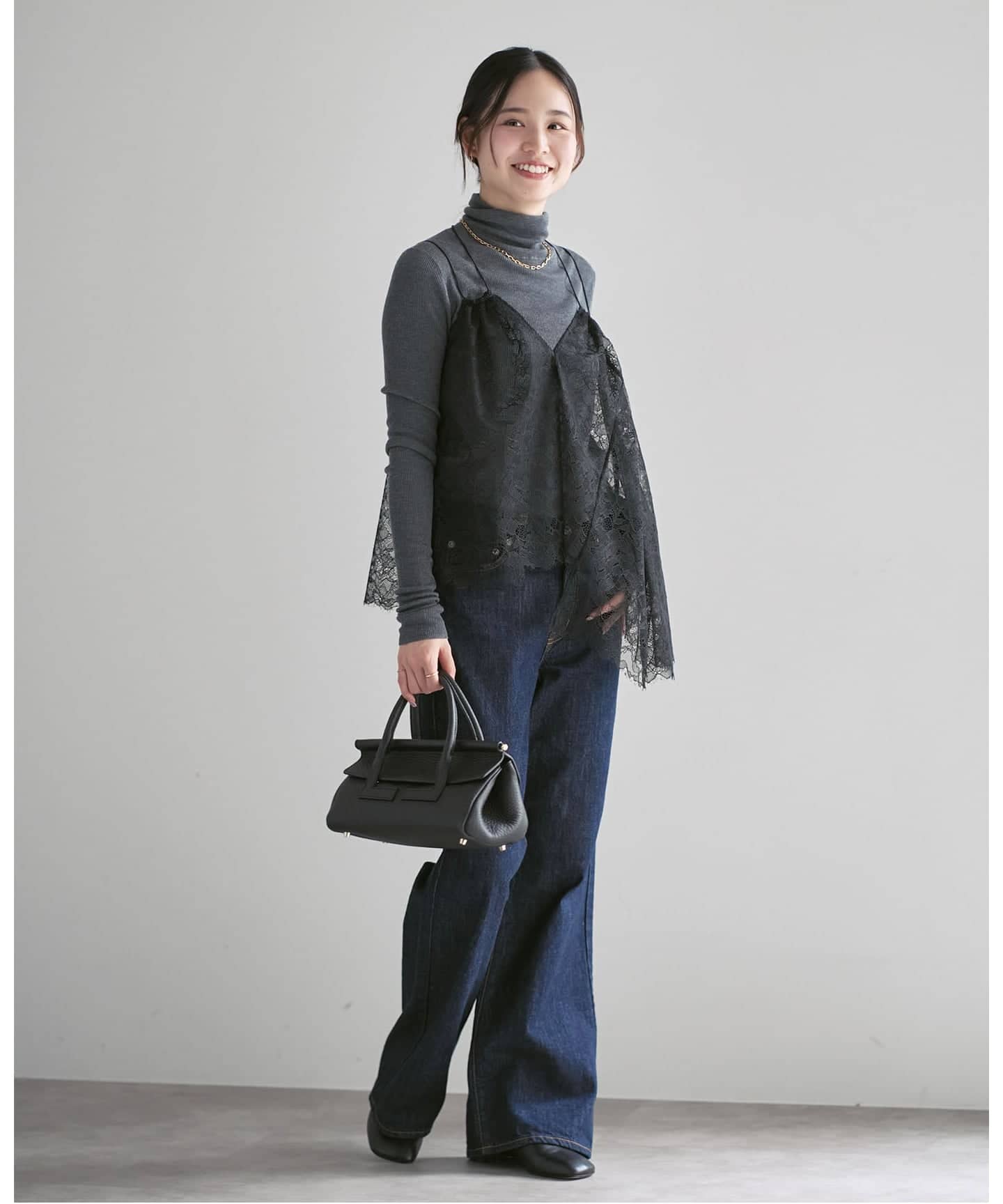 追加予約》ラッセルレースギャザーキャミ（キャミソール）｜NOBLE