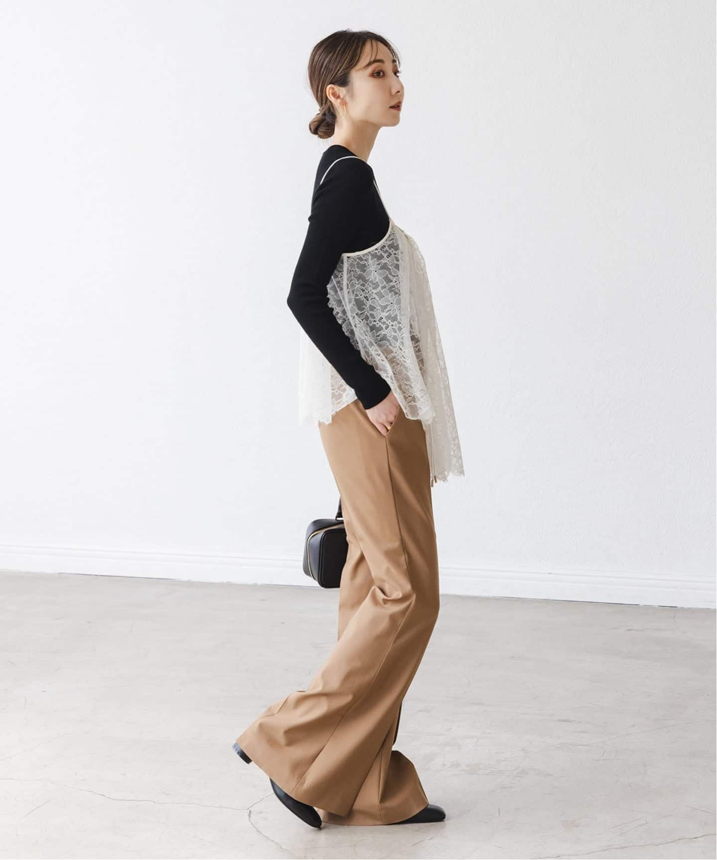 追加予約》ラッセルレースギャザーキャミ（キャミソール）｜NOBLE