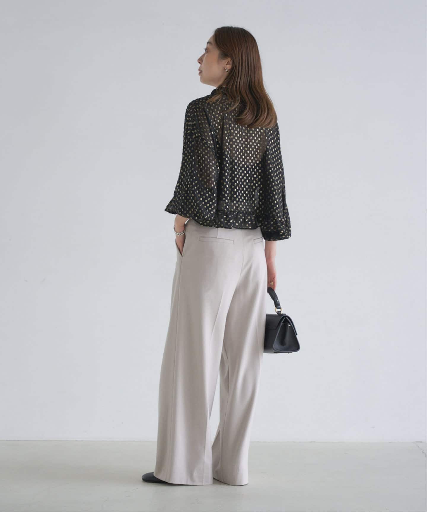 ラメカットジャガードブラウス UNITED ARROWS LTD. OUTLET｜ヘアリー ラメ カットジャガード ブラウス