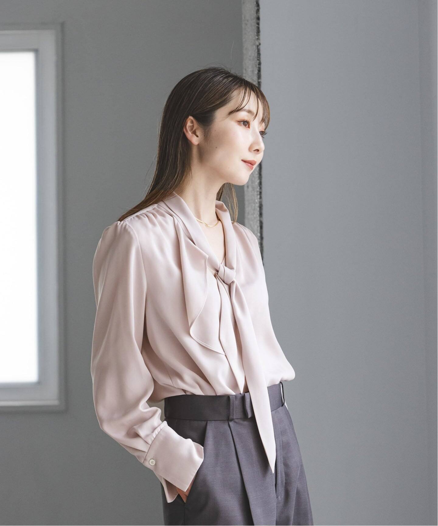 WEB＆日本橋店限定・追加予約》ロイヤルサテンボウタイブラウス