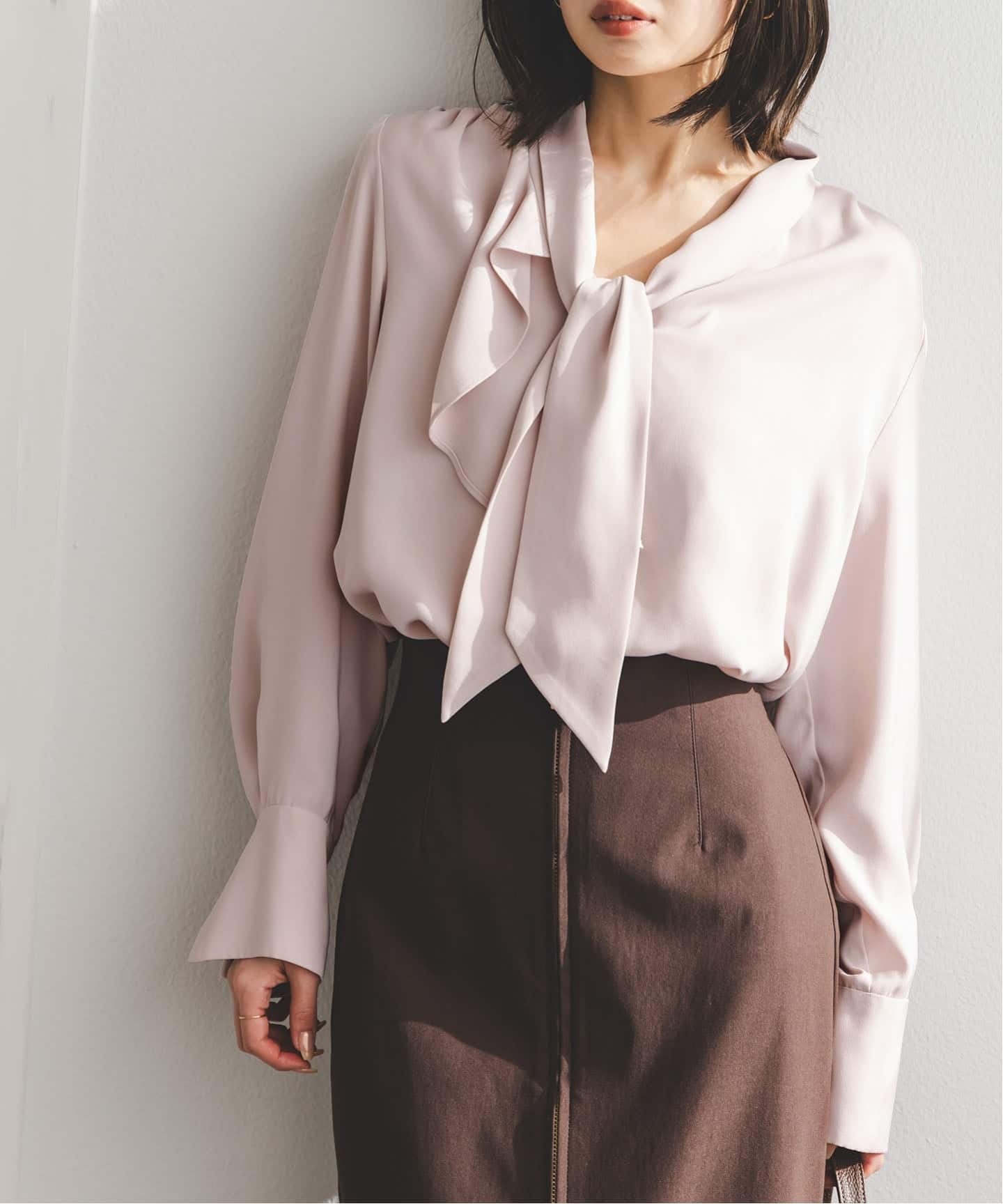 WEB＆日本橋店限定・追加》ロイヤルサテンボウタイブラウス（シャツ